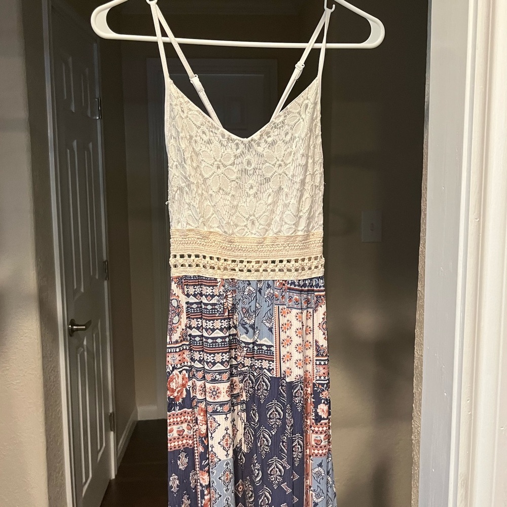 LONG FLOWER PRINT DRESS